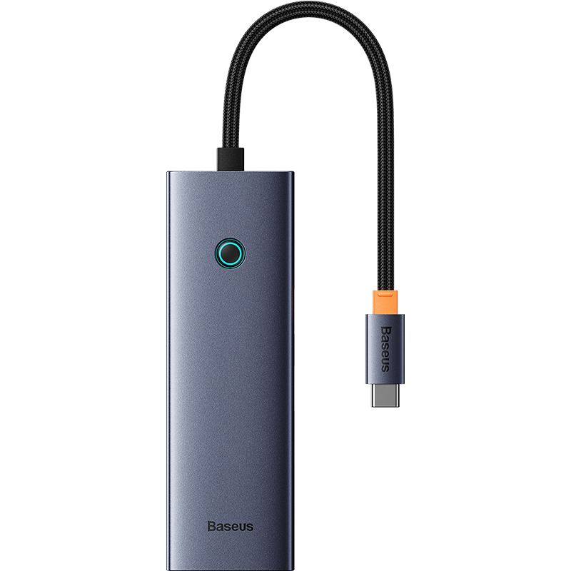Baseus Flite Series 4-Port HUB Space Grey(Type-C to USB3.0*3+RJ45*1)
