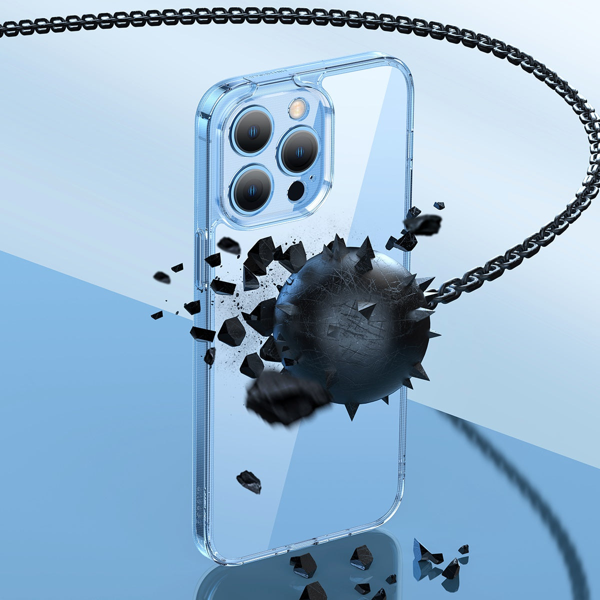 Baseus Super Ceramic Series Glass Case For iPhone 14 Pro Max Tempered Glass + Cleaning kit Clear