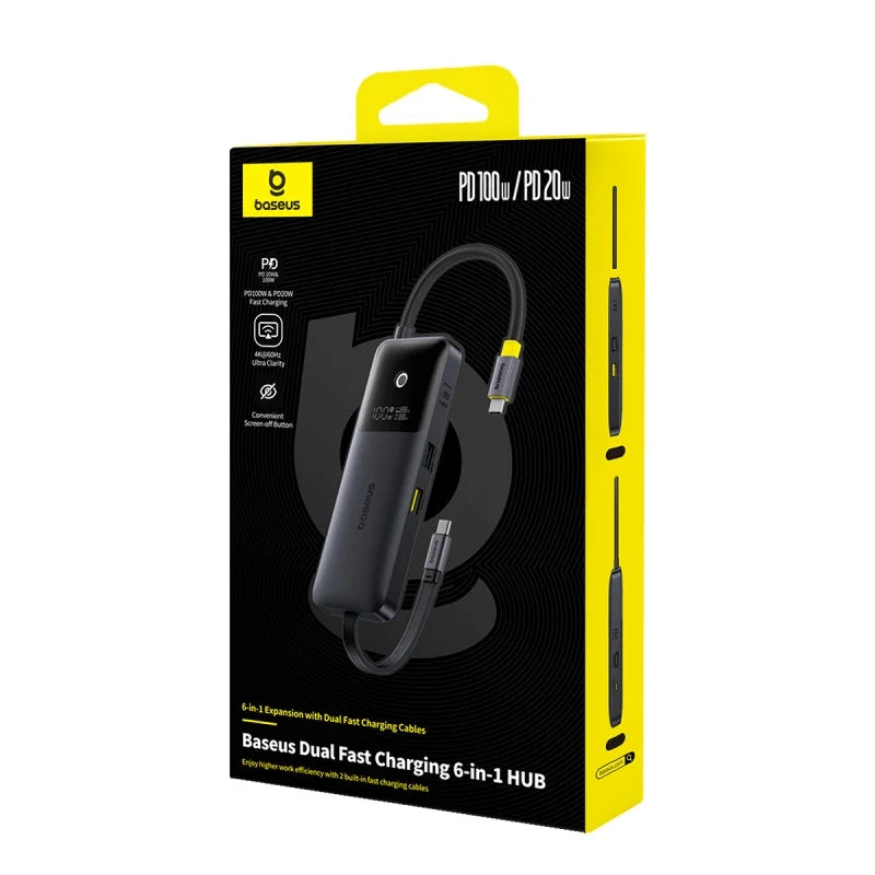 Baseus Dual Fast Charging 6-in-1 HUB