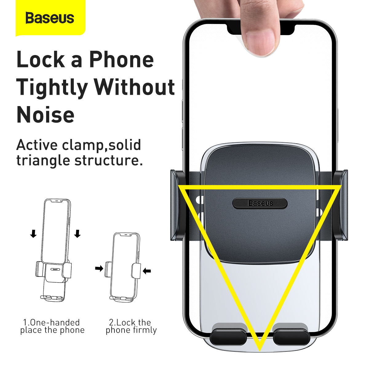 Baseus Easy Control Pro Clamp Car Mount Holder (A Set) Black