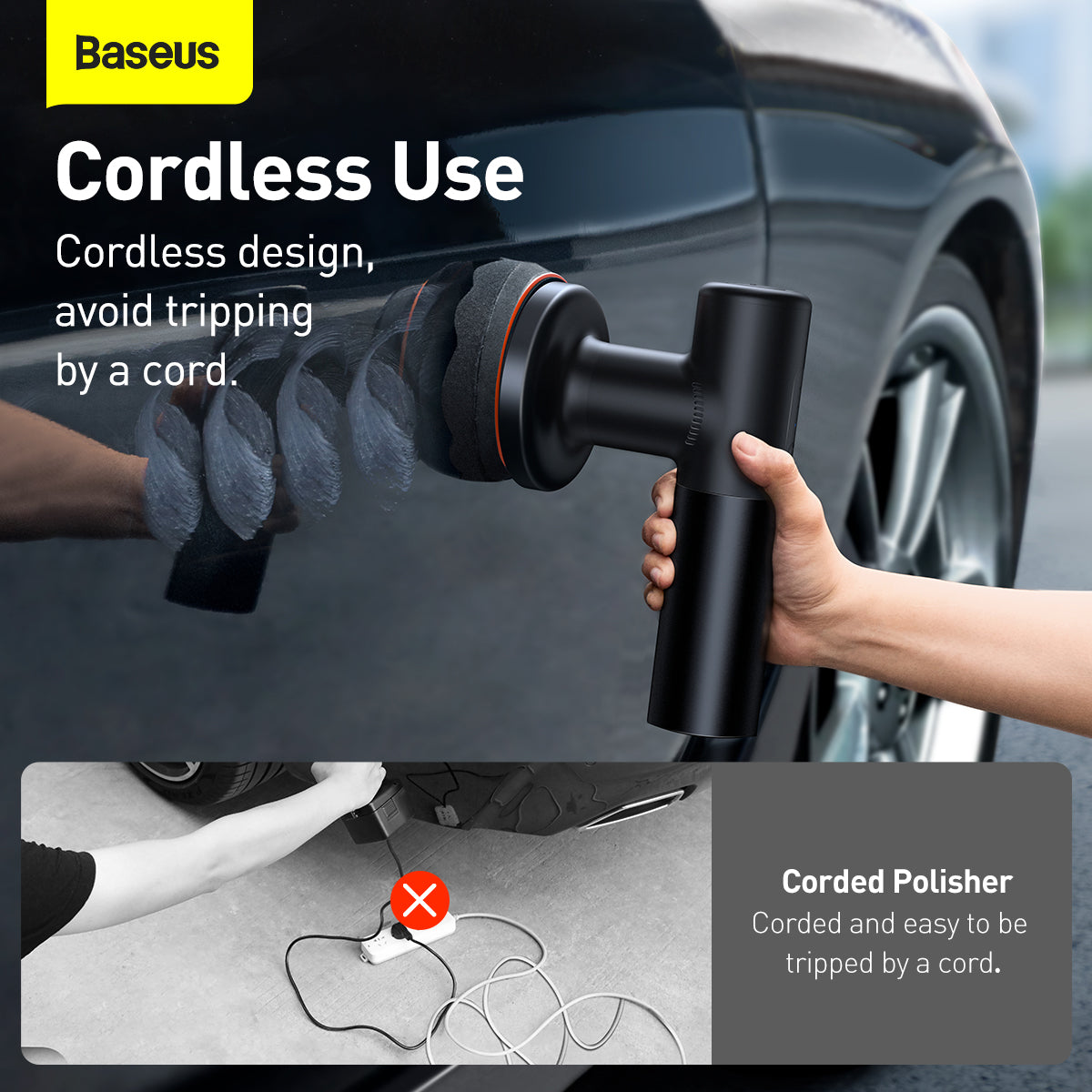 Baseus New Power Cordless Electric Polisher - Black