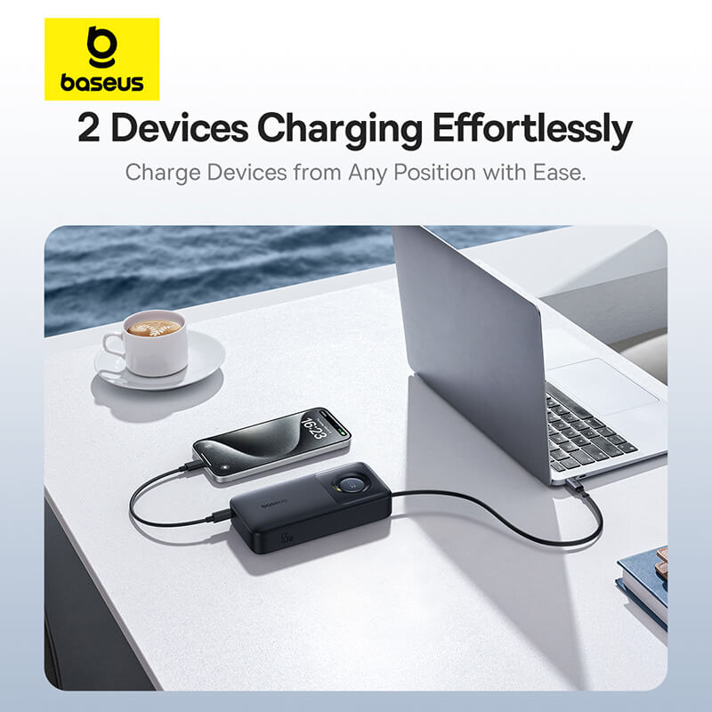 Baseus Free2Pull Power Bank with Retractable Cable 20000mAh 65W