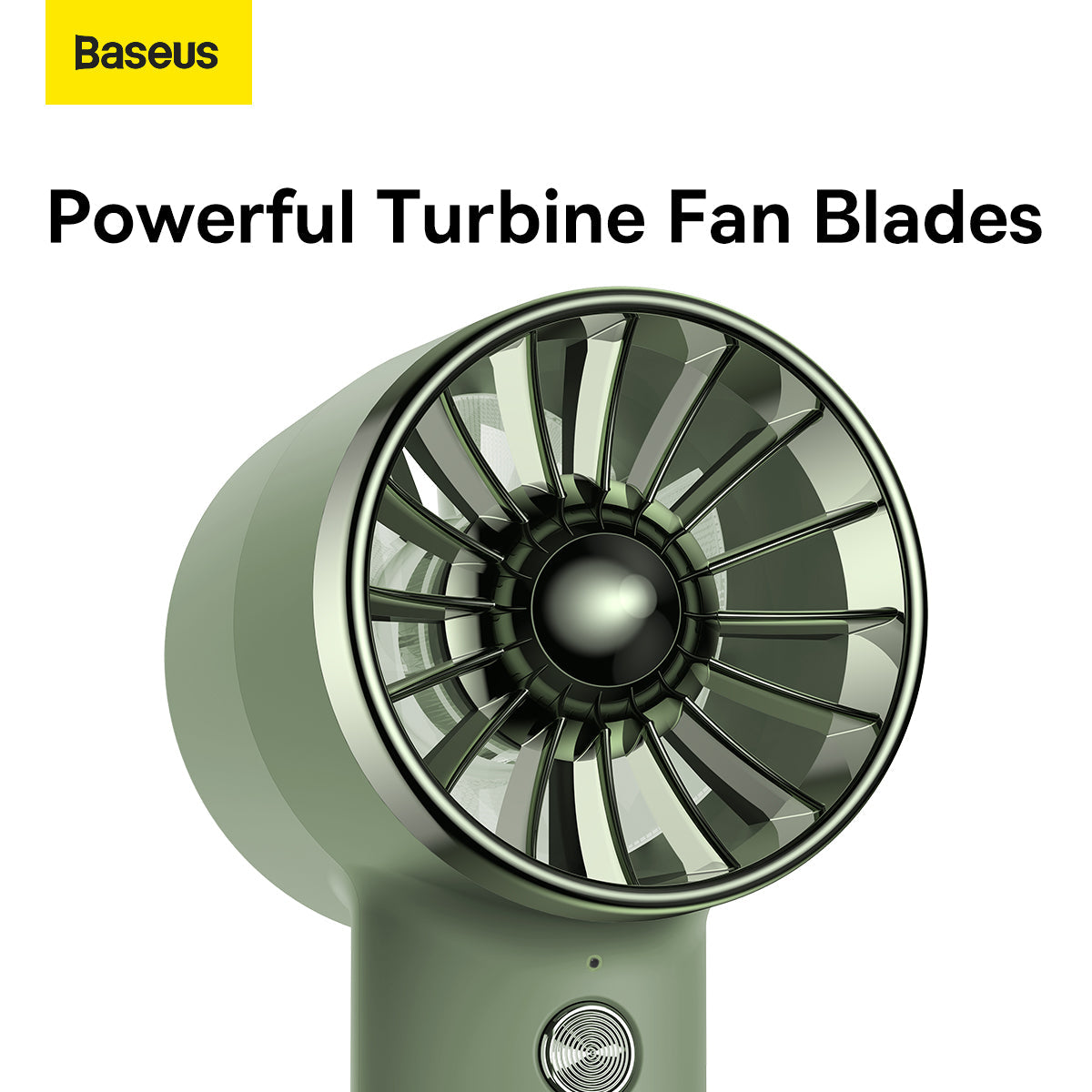 Baseus Flyer Turbine Handheld Fan High Capacity(4000mAh)Type-C Output Line Green