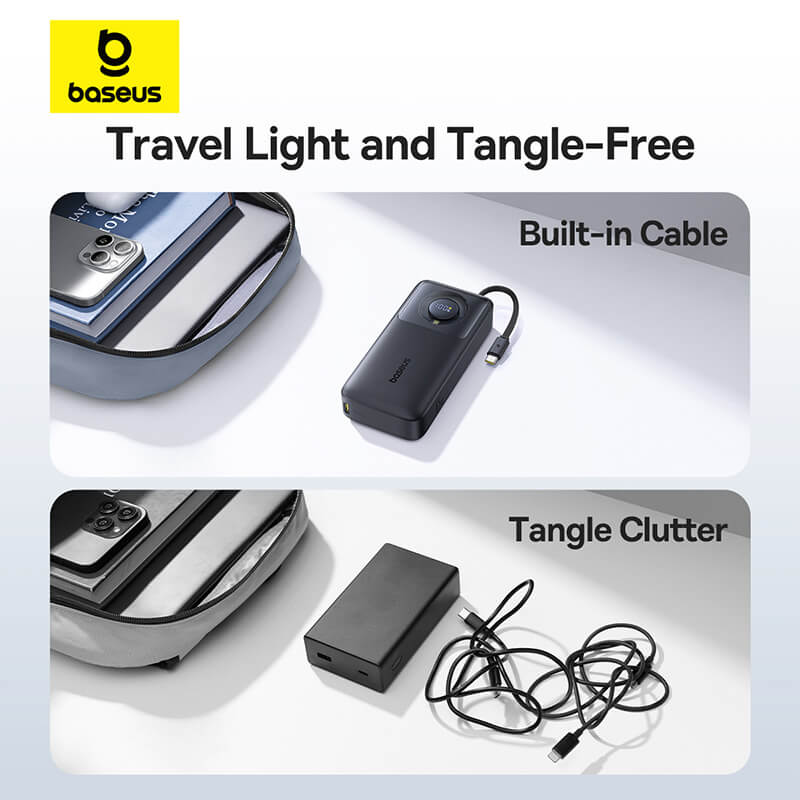 Baseus Free2Pull Power Bank with Retractable Cable 20000mAh 65W