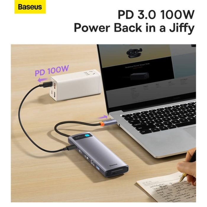 Baseus Metal Gleam Series 12-in-1 Multifunctional Type-C HUB Docking Station