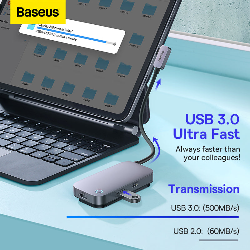 Baseus PadJoy 6-Port Type-C HUB Adapter