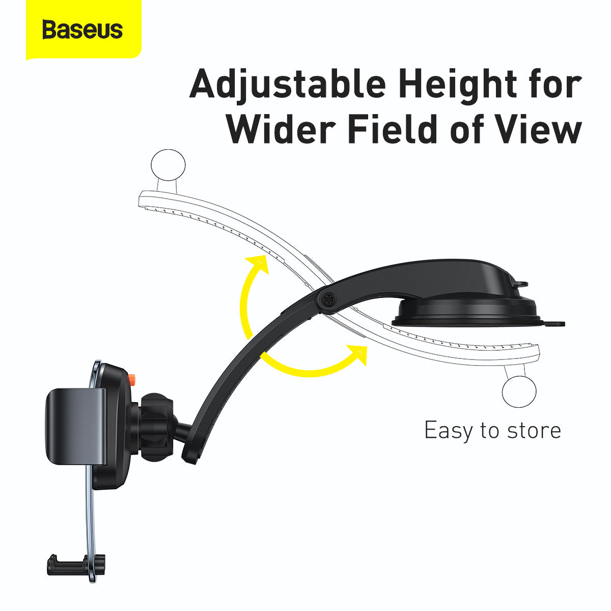 Baseus Easy Control Pro Clamp Car Mount Holder (A Set) Black