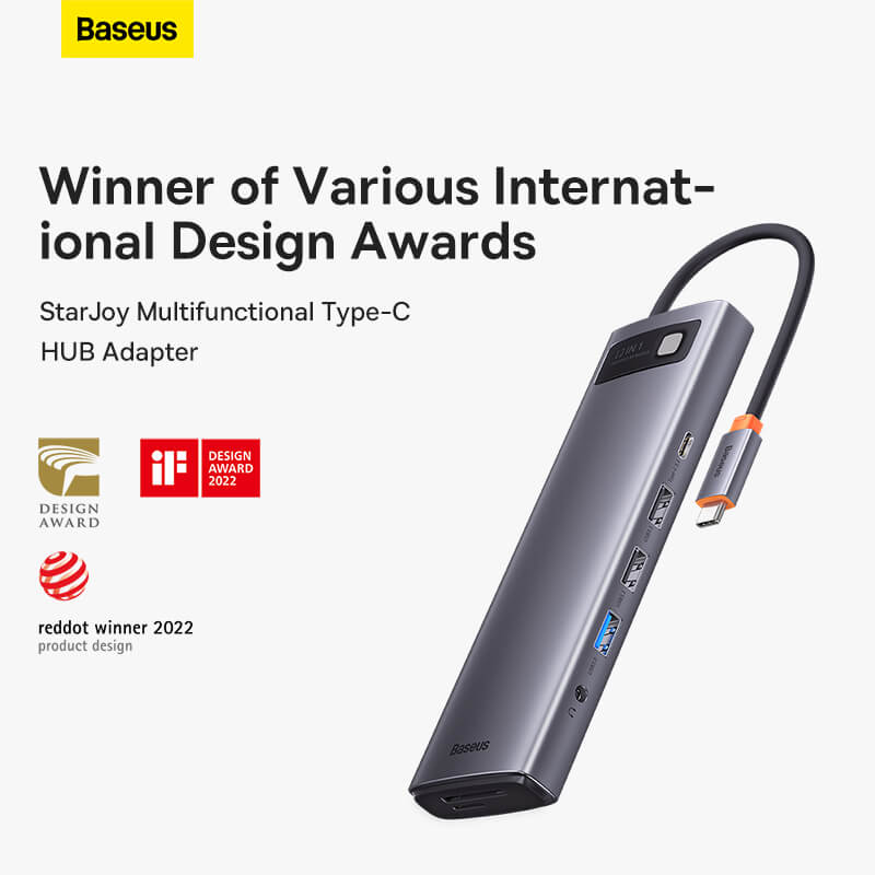 Baseus Metal Gleam Series 12-in-1 Multifunctional Type-C HUB Docking Station