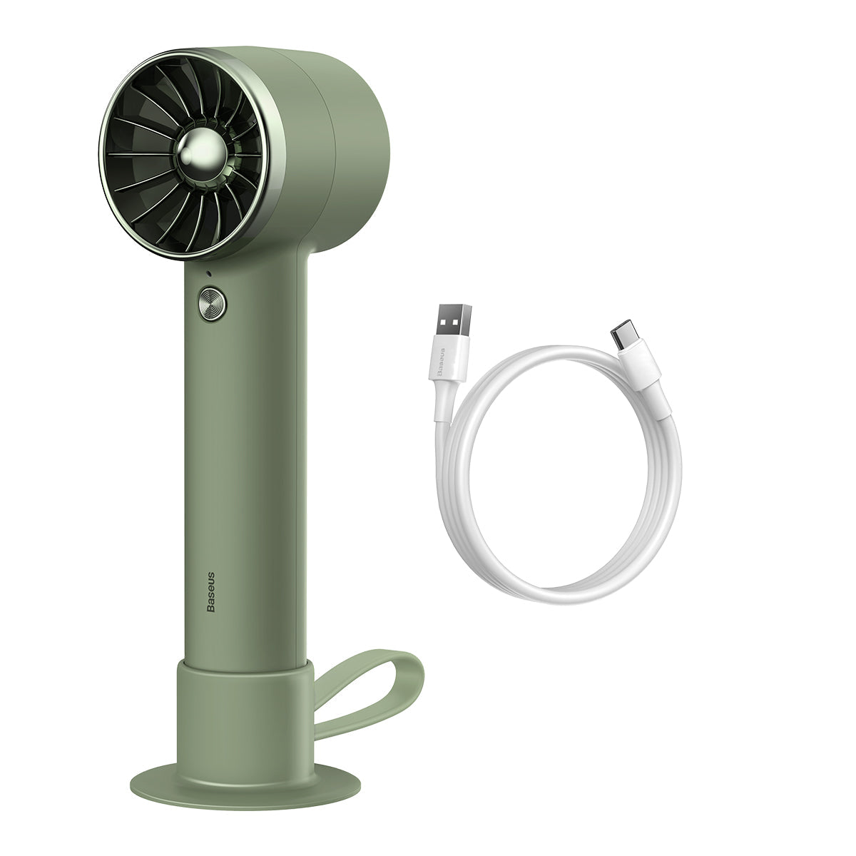 Baseus Flyer Turbine Handheld Fan High Capacity(4000mAh)Type-C Output Line Green