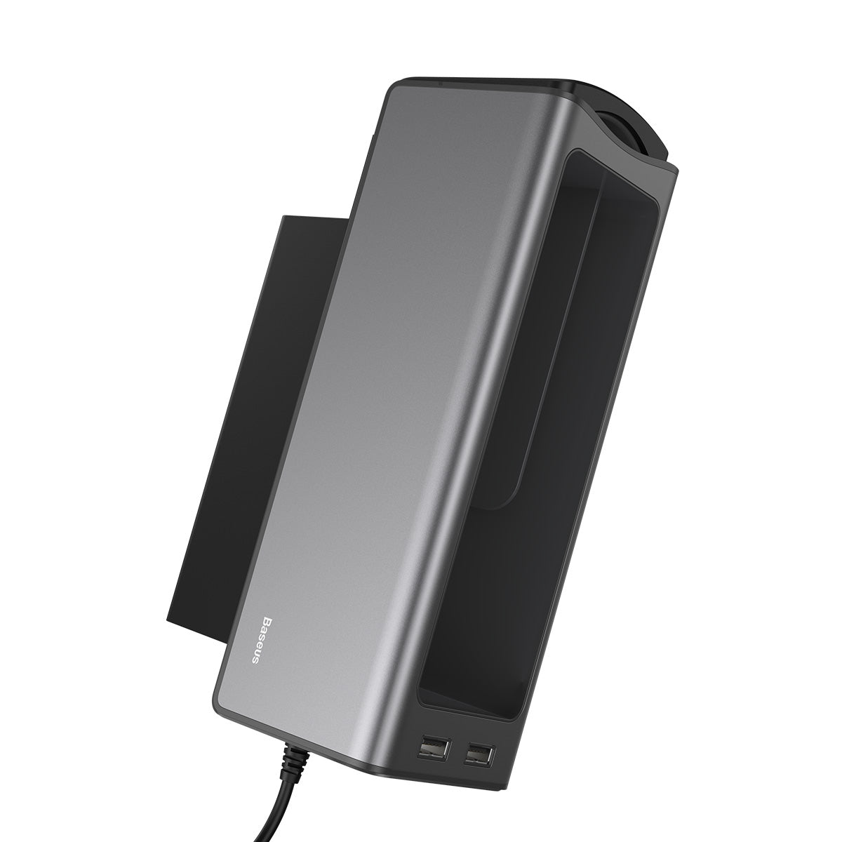 Baseus Deluxe Metal Armrest Console Organizer Dual USB Power Supply