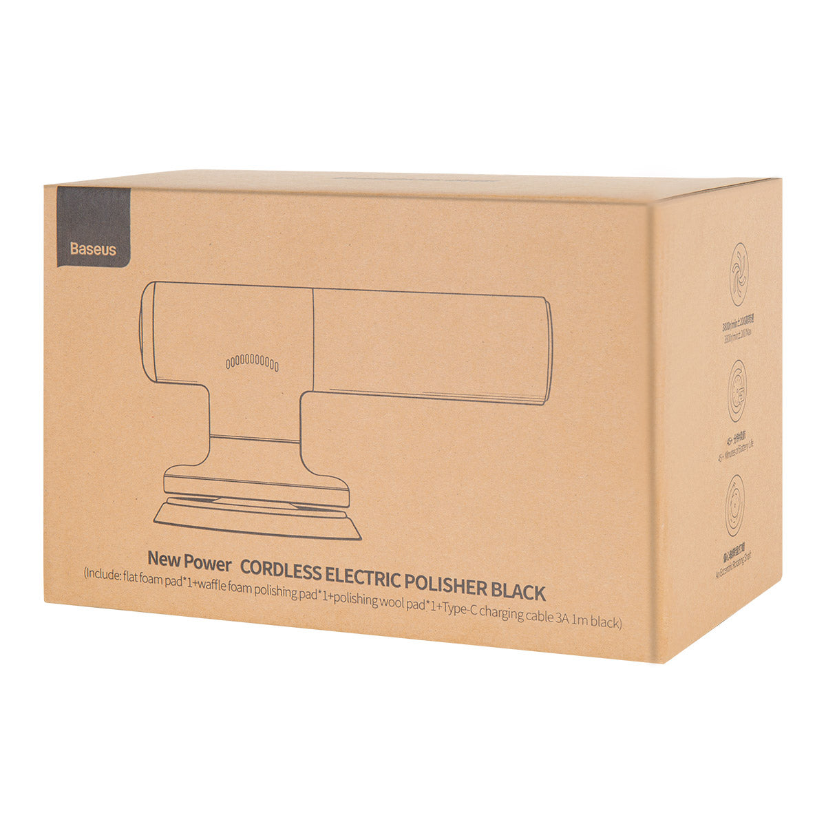 Baseus New Power Cordless Electric Polisher - Black