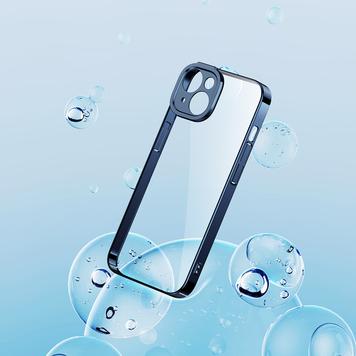 Baseus Glitter Case For 14 Plus 2022 6.7-inch(Glass + Cleaning kit)Blue