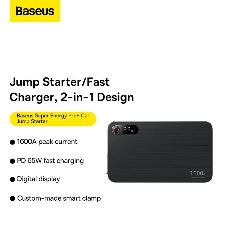 Baseus Super Energy Pro Black+ Car Jump Starter 1600A