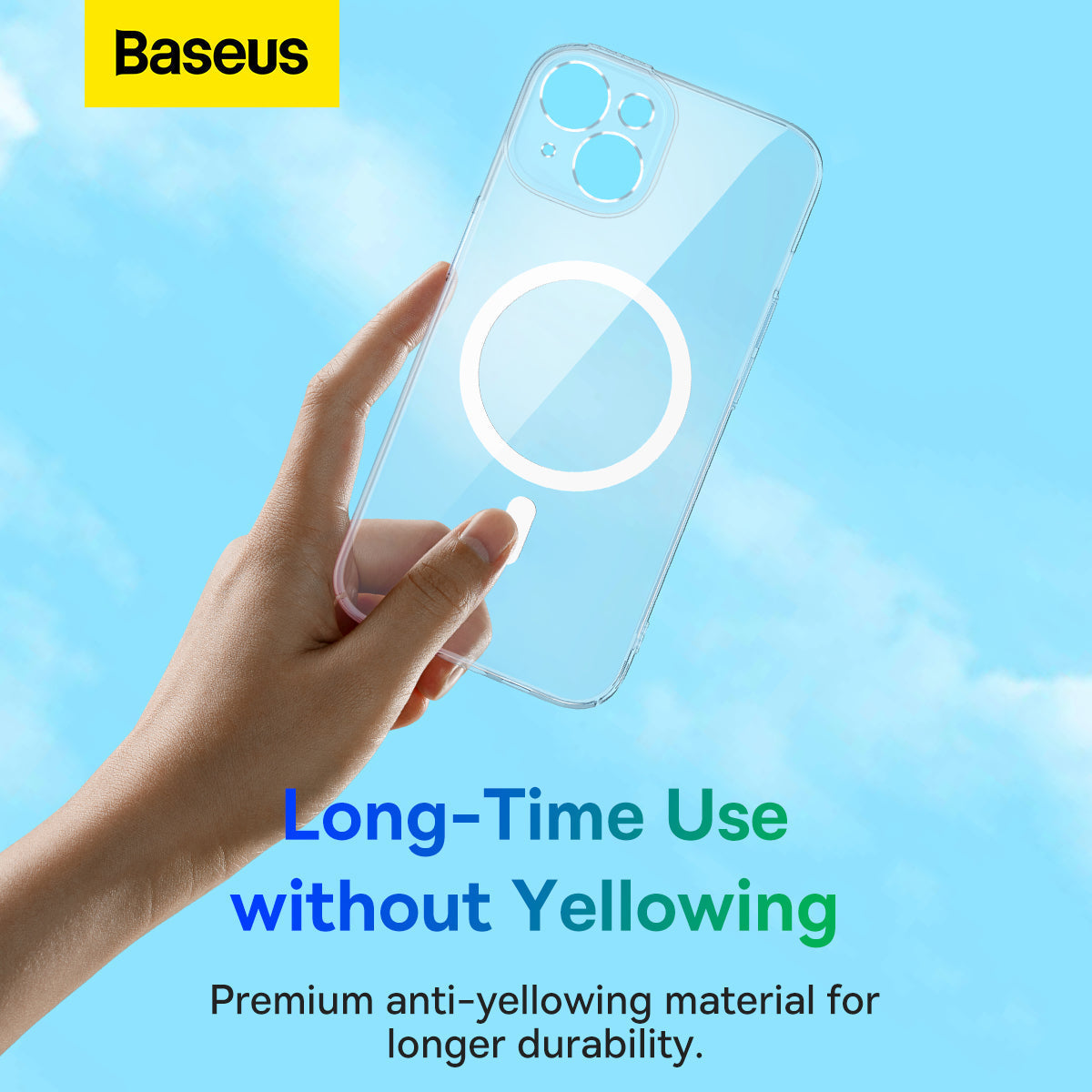 Baseus Crystal Series Magnetic Case For iP 14 Plus 2022 6.7-inch(Glass Film+Cleaning kit) Transparent