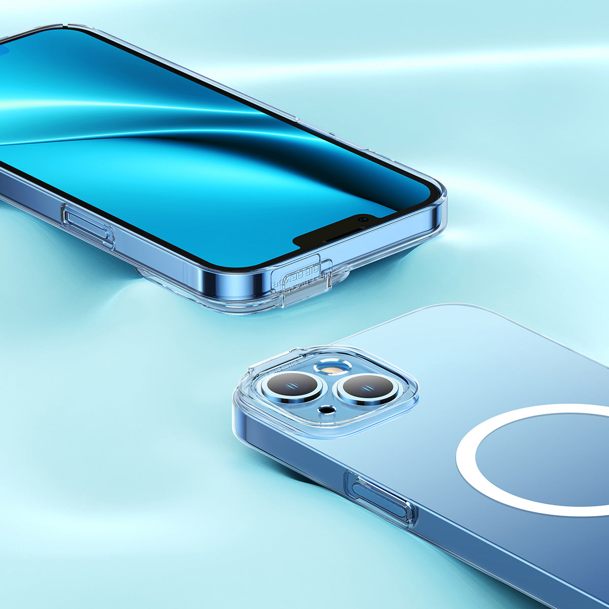 Baseus Crystal Series Magnetic Case For iP 14 Plus 2022 6.7-inch(Glass Film+Cleaning kit) Transparent