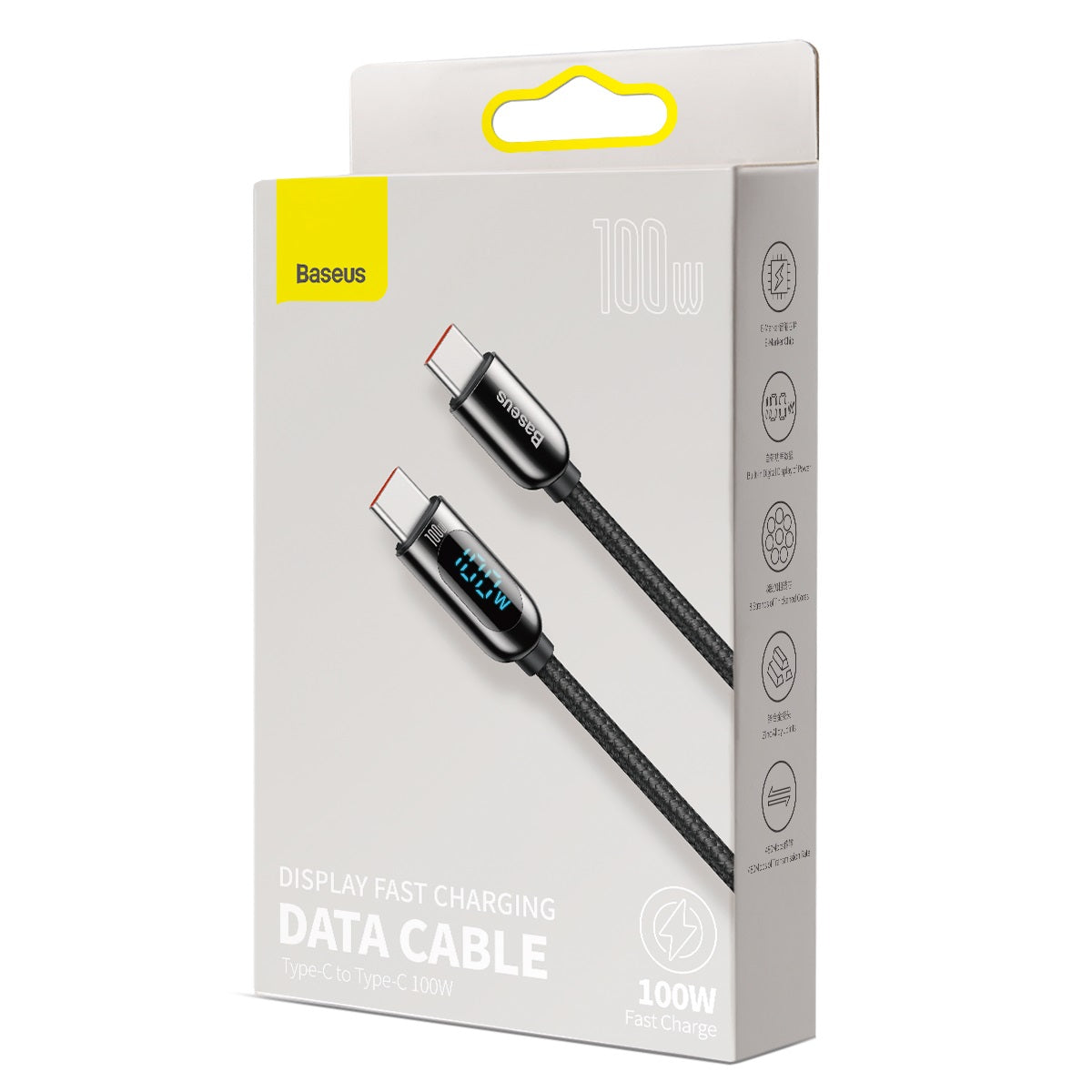 Baseus Display Fast Charging Data Cable Type-C to Type-C 100W 2m Green