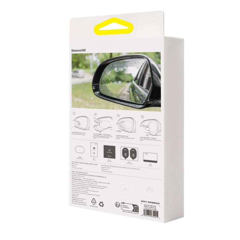 Baseus ClearSight Rearview Mirror Waterproof Film Clear, Pack of 2