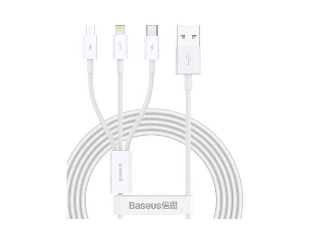 Baseus Superior Series Fast Charging Data Cable USB to M+L+C 3.5A