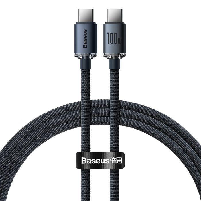 Baseus Crystal Shine Series Fast Charging Data Cable Type-C to Type-C 100W 1.2m Black