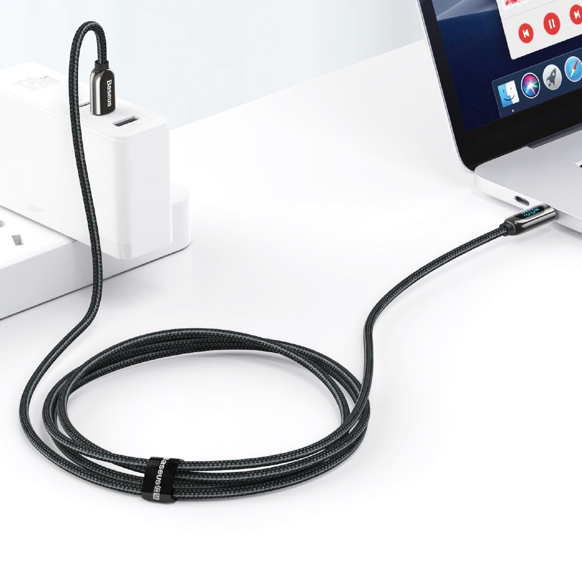 Baseus Display Fast Charging Data Cable Type-C to Type-C 100W 2m Green