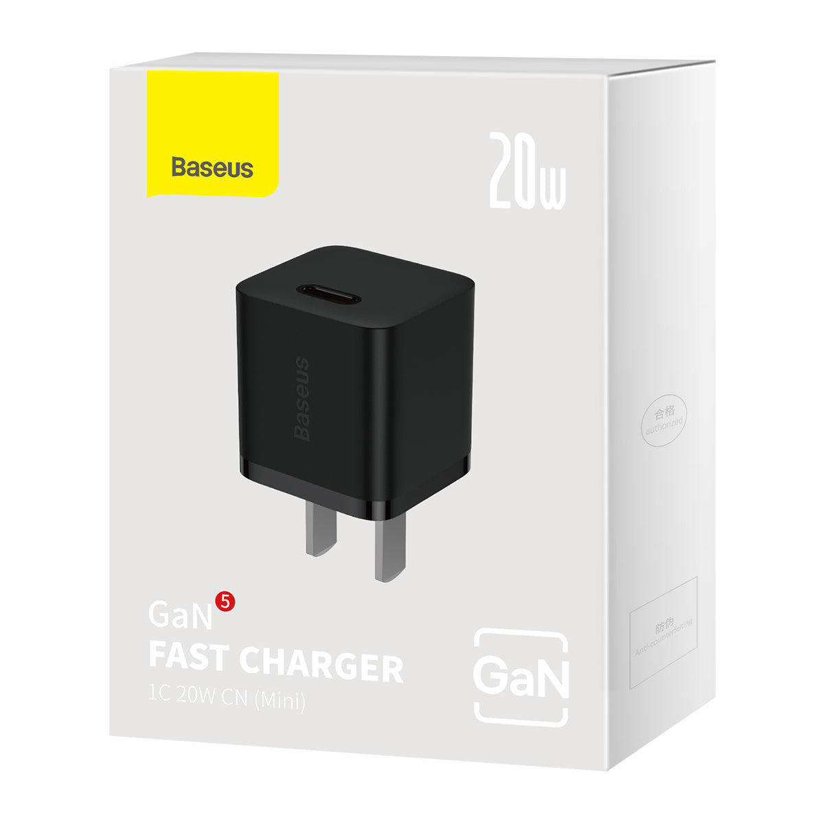 Baseus GaN5 Fast Charger 1C 20W CN (Mini) Black
