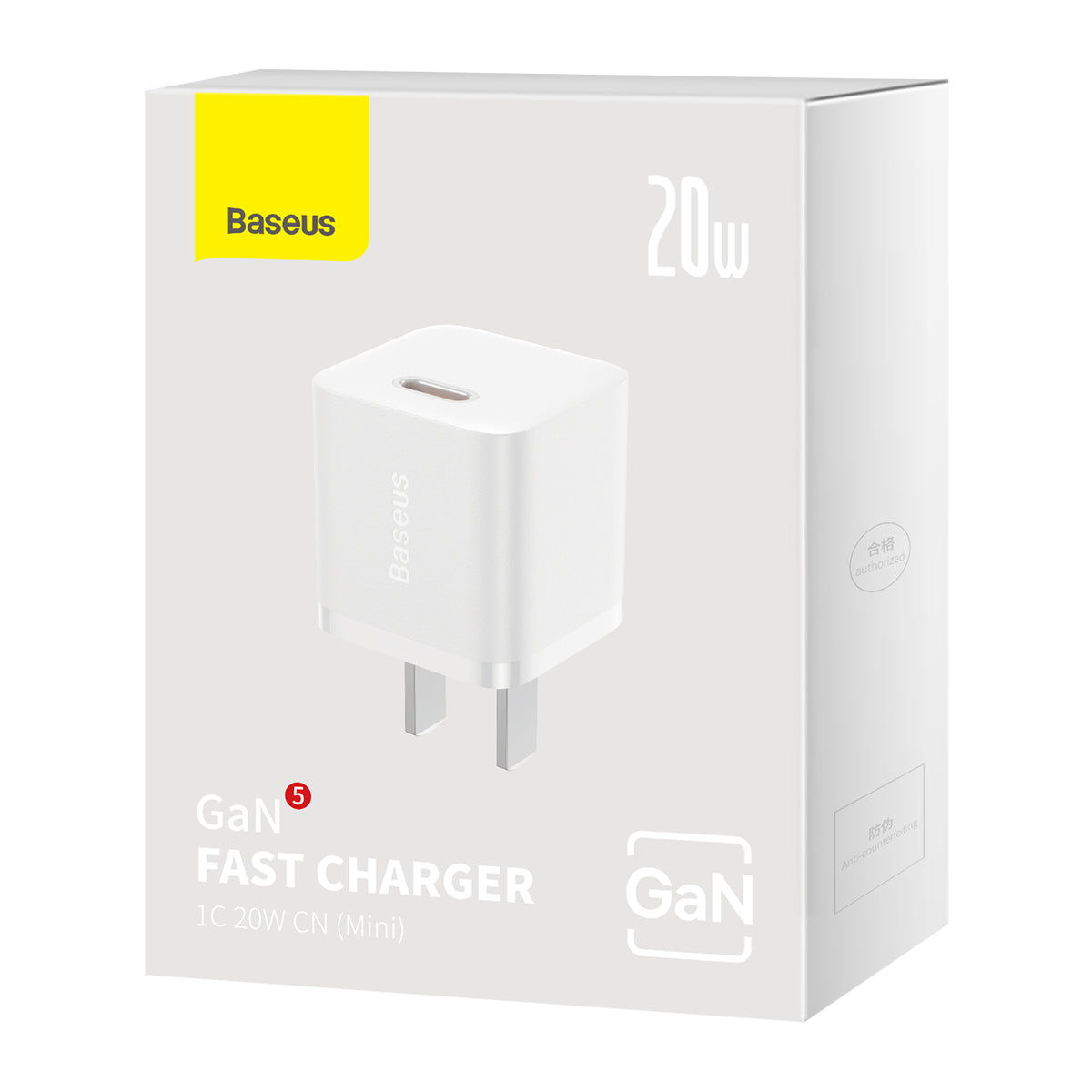 Baseus GaN5 Fast Charger Type C 20W CN Mini White
