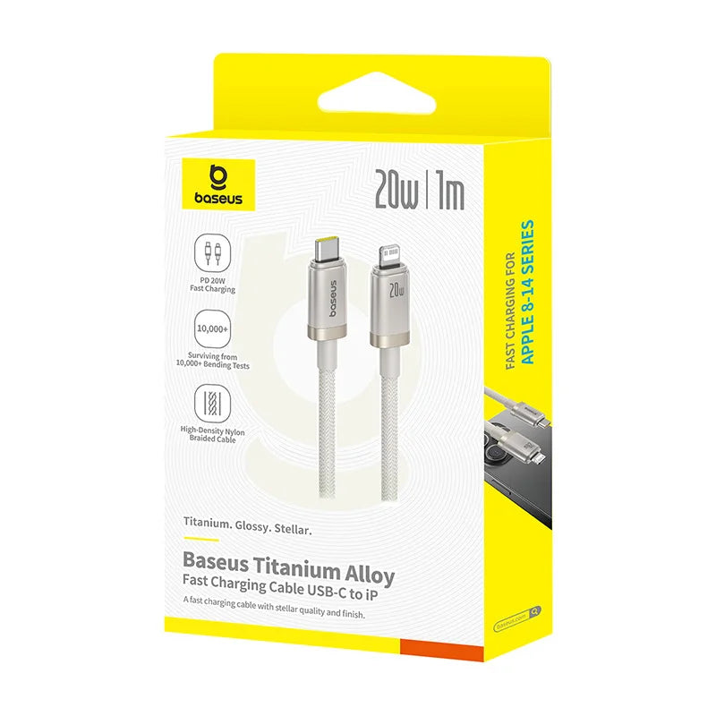 Baseus Titanium Alloy Fast Charging Cable Type-C to iP 20W