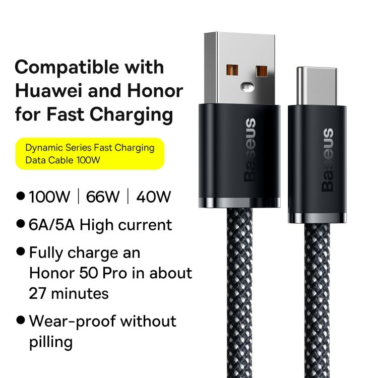 Baseus Dynamic Series Fast Charging Data Cable USB to Type C 100W