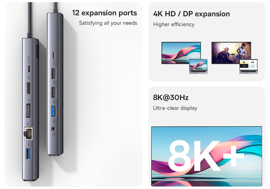 Baseus Docking Station type-c hub Metal Gleam Series