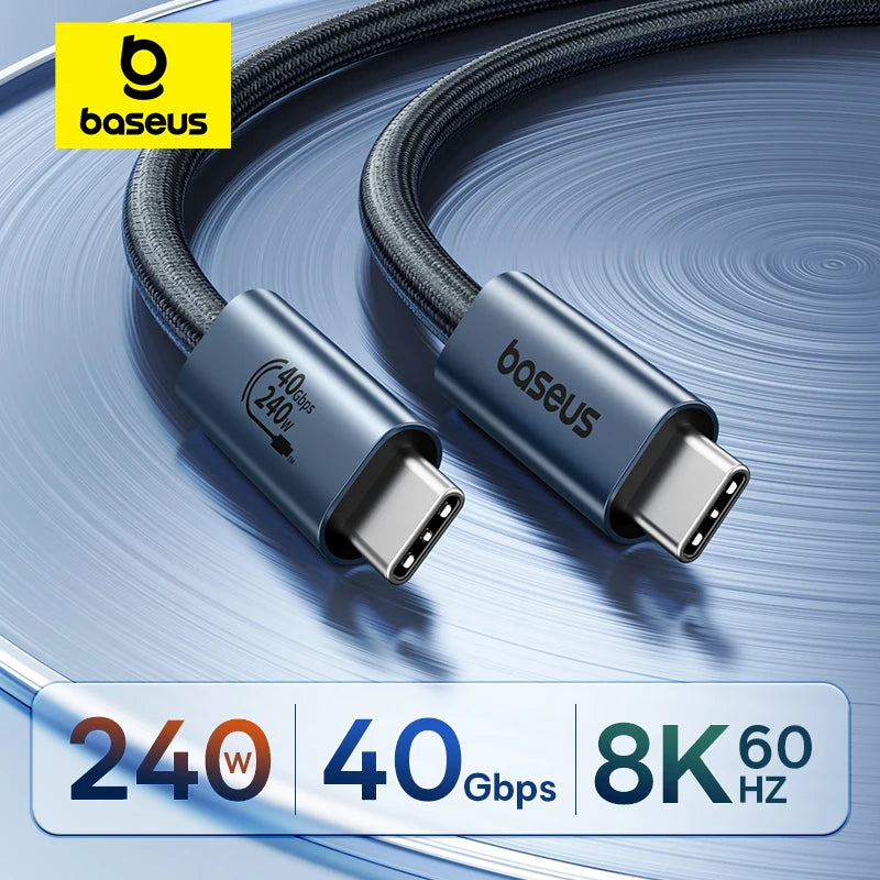 Baseus Flash Series 2 USB4 Full Featured Data Cable Type-C to Type-C 240W