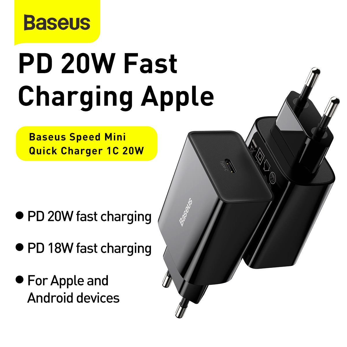 Baseus Speed Mini Quick Charger 1C 20W CN Black