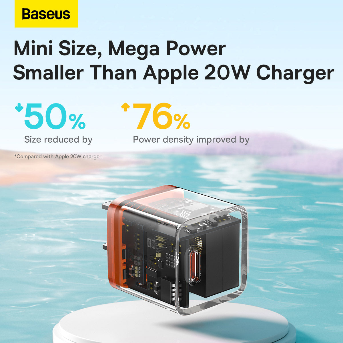 Baseus GaN5 Fast Charger Mini 1C 20W CN Amber Orange