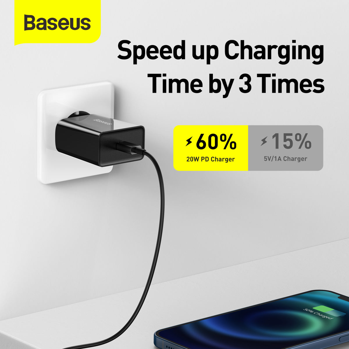 Baseus Speed Mini Quick Charger 1C 20W CN Black