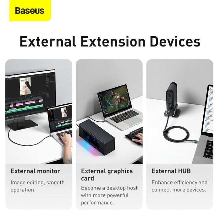 Baseus Flash Series USB4 Type C to Type C Cable 100W 8K 1M Tarnish