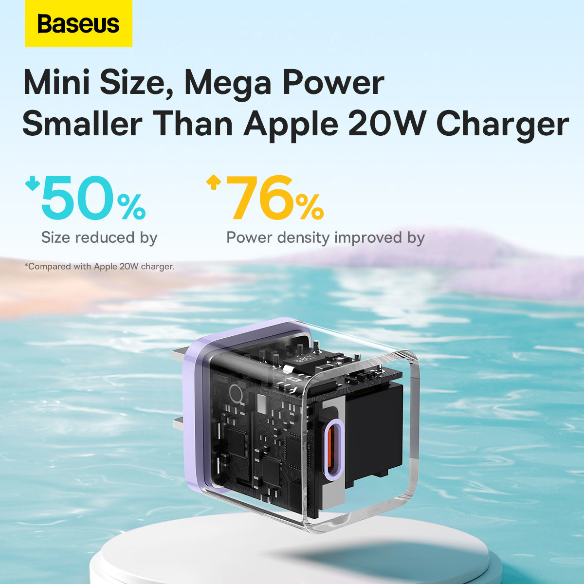 Baseus GaN5 Fast Mobile Charger 1C 20W CN (Mini) Purple