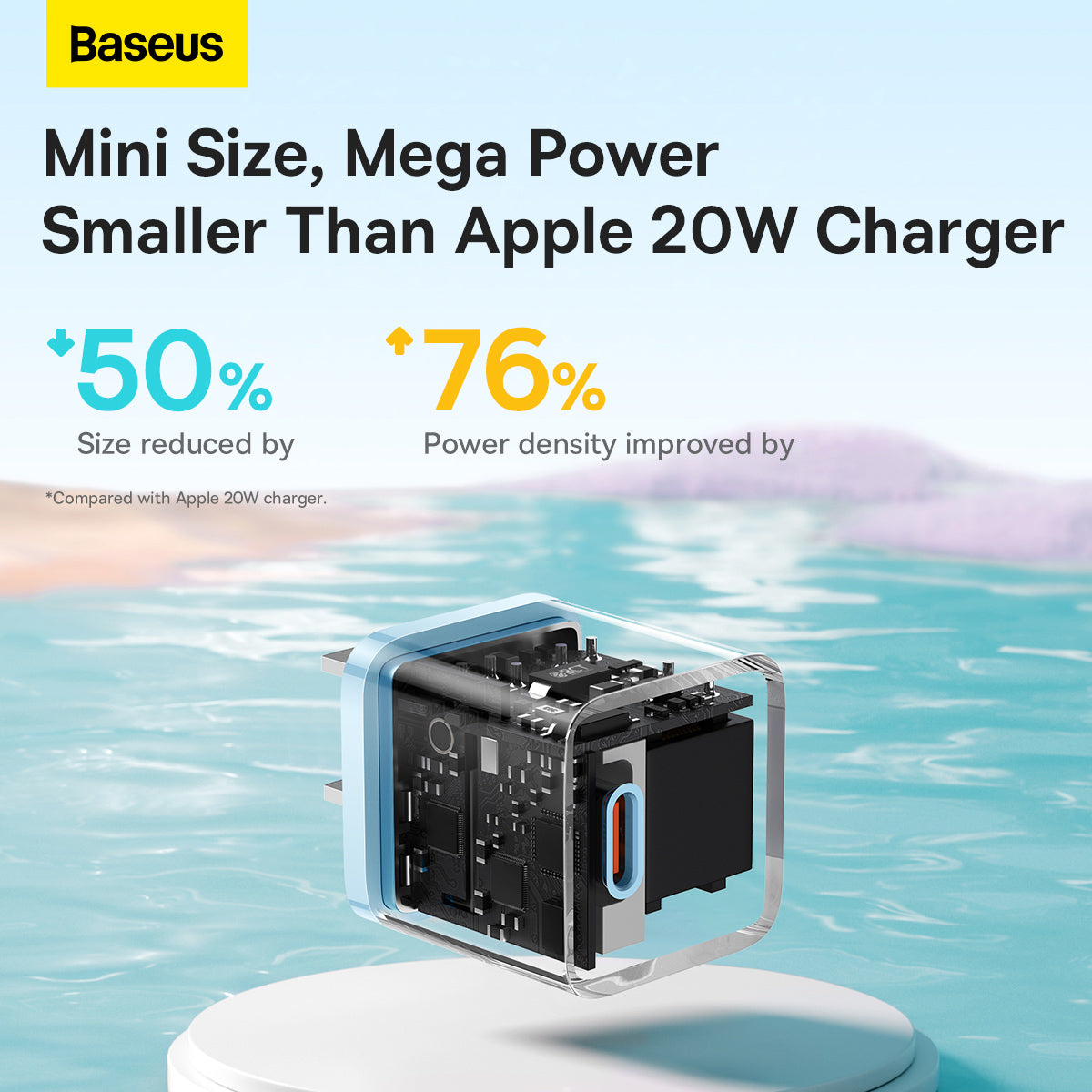 Baseus GaN5 Fast Charger Type C 20W CN Mini Sierra Blue