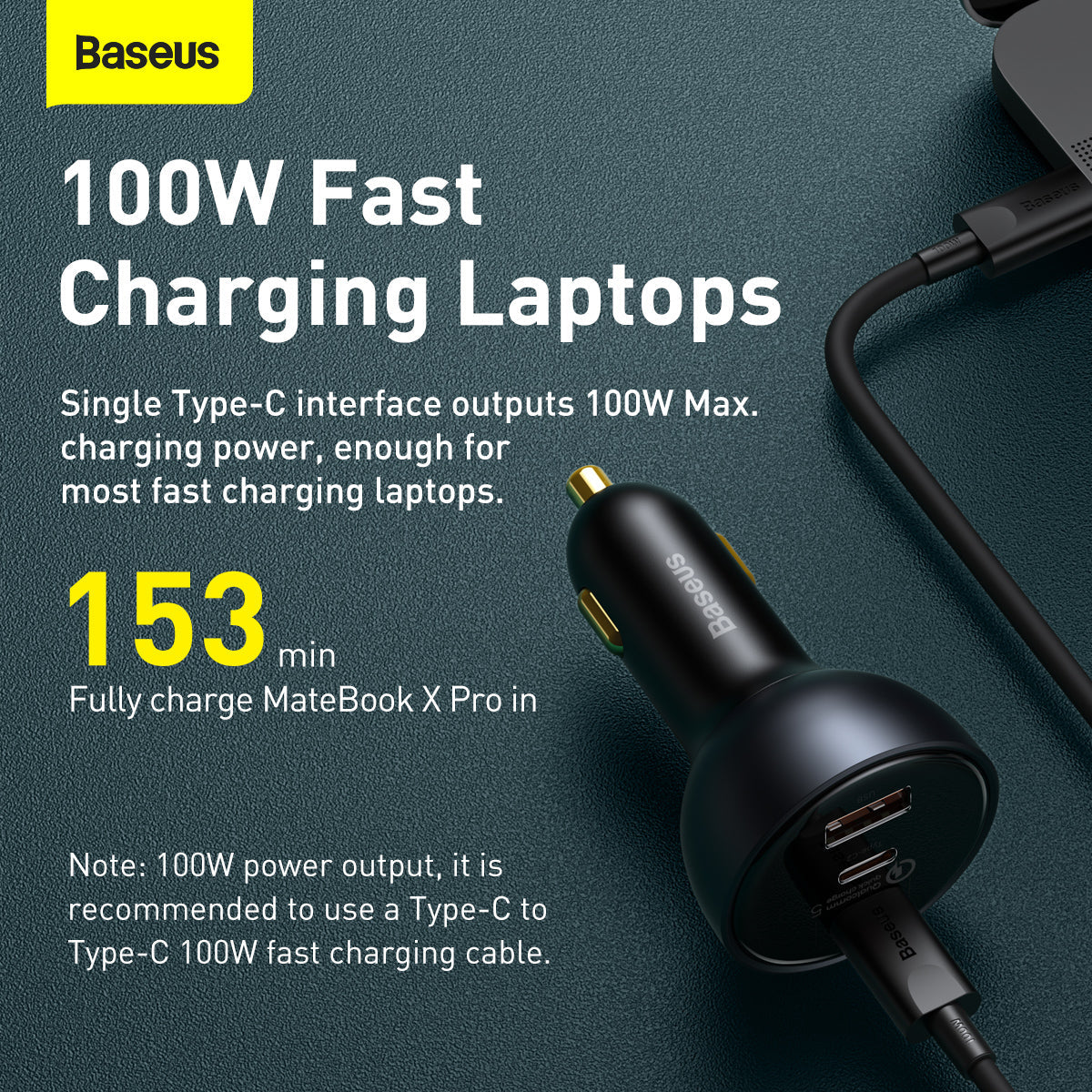 Baseus Quick Charge™ 5 Technology Multi-Port Fast Charge Car Charger C+C+U 160W