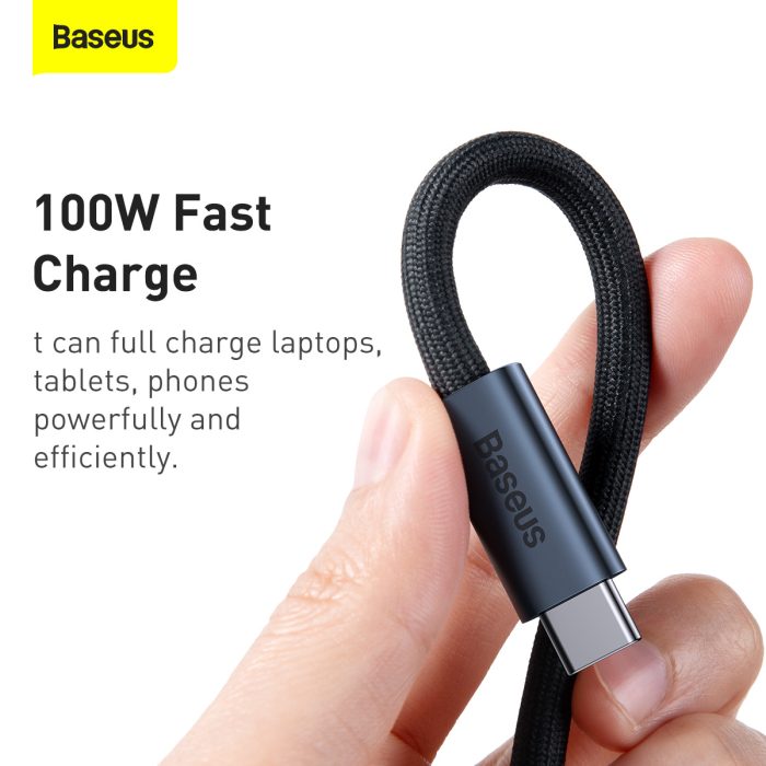 Baseus Flash Series USB4 Type C to Type C Cable 100W 8K 1M Tarnish