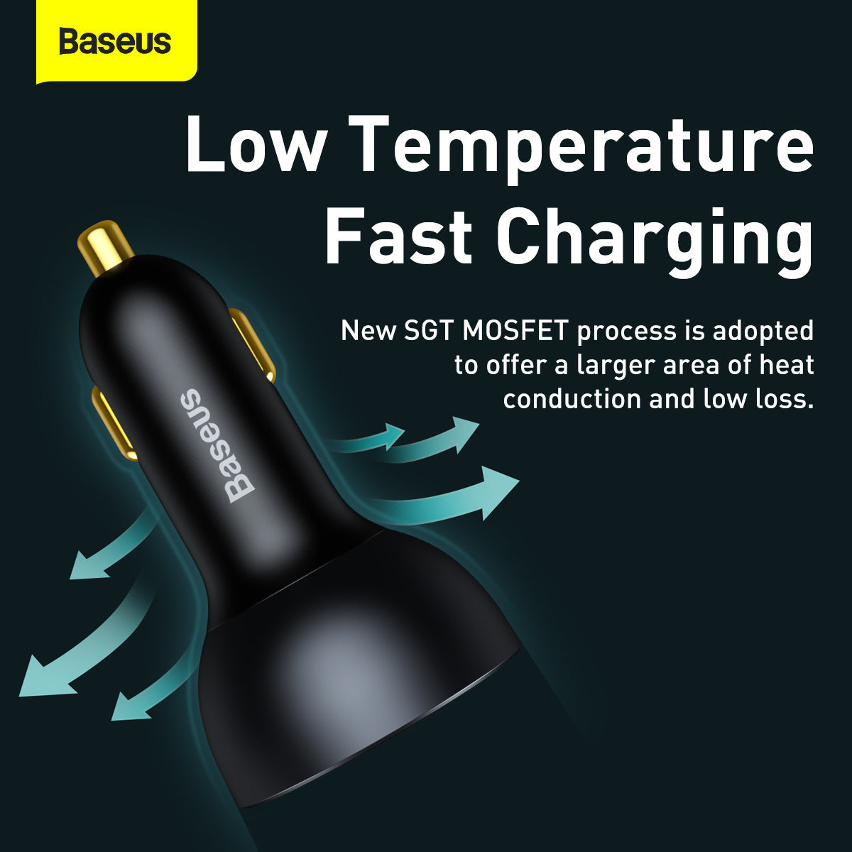 Baseus Quick Charge™ 5 Technology Multi-Port Fast Charge Car Charger C+C+U 160W