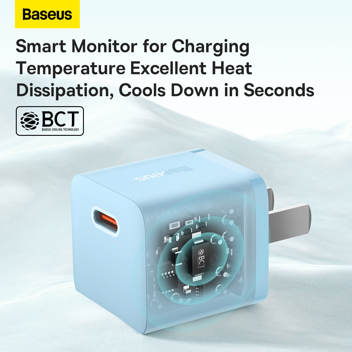 Baseus GaN5 Fast Charger Type C 20W CN Mini Sierra Blue