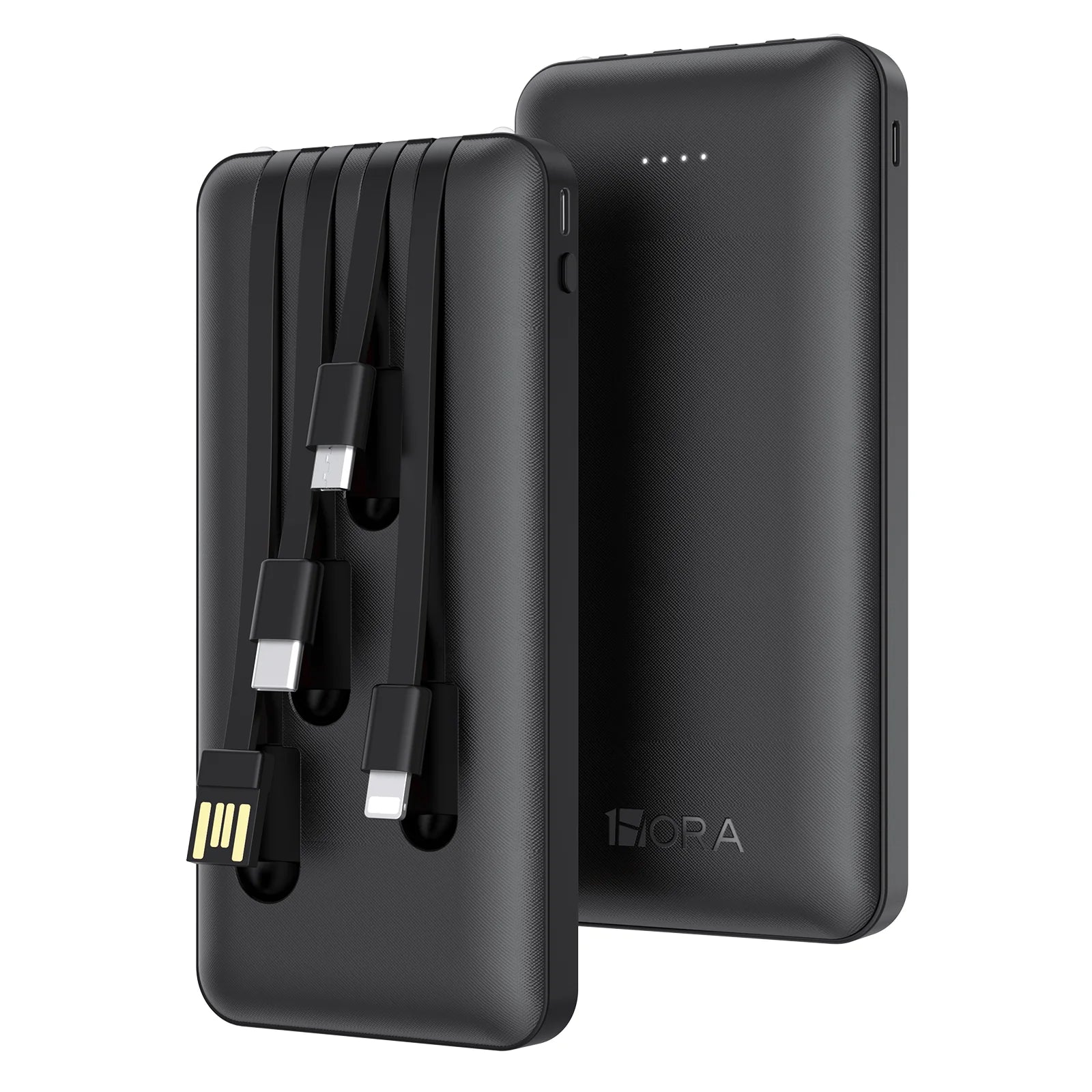 1HORA 4IN 1 cable 10000Mah Power Bank XY Black (GAR148N)