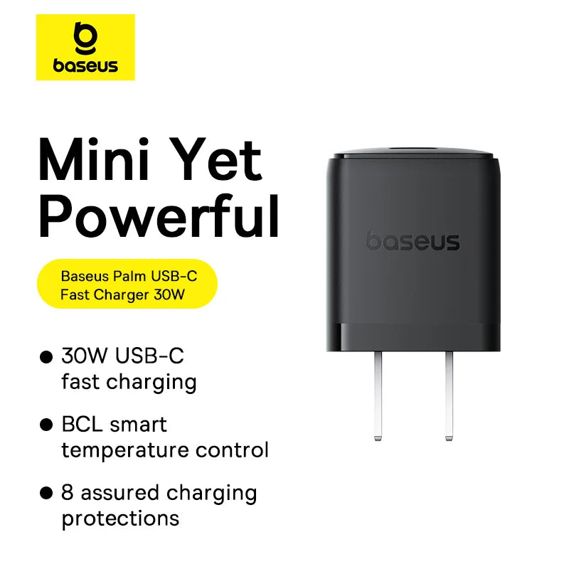 Baseus Palm Series Fast Charger 1C & U+C 30W US