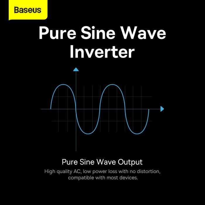 Baseus Super Si Power Inverter 500W (220V CN/EU ) Black