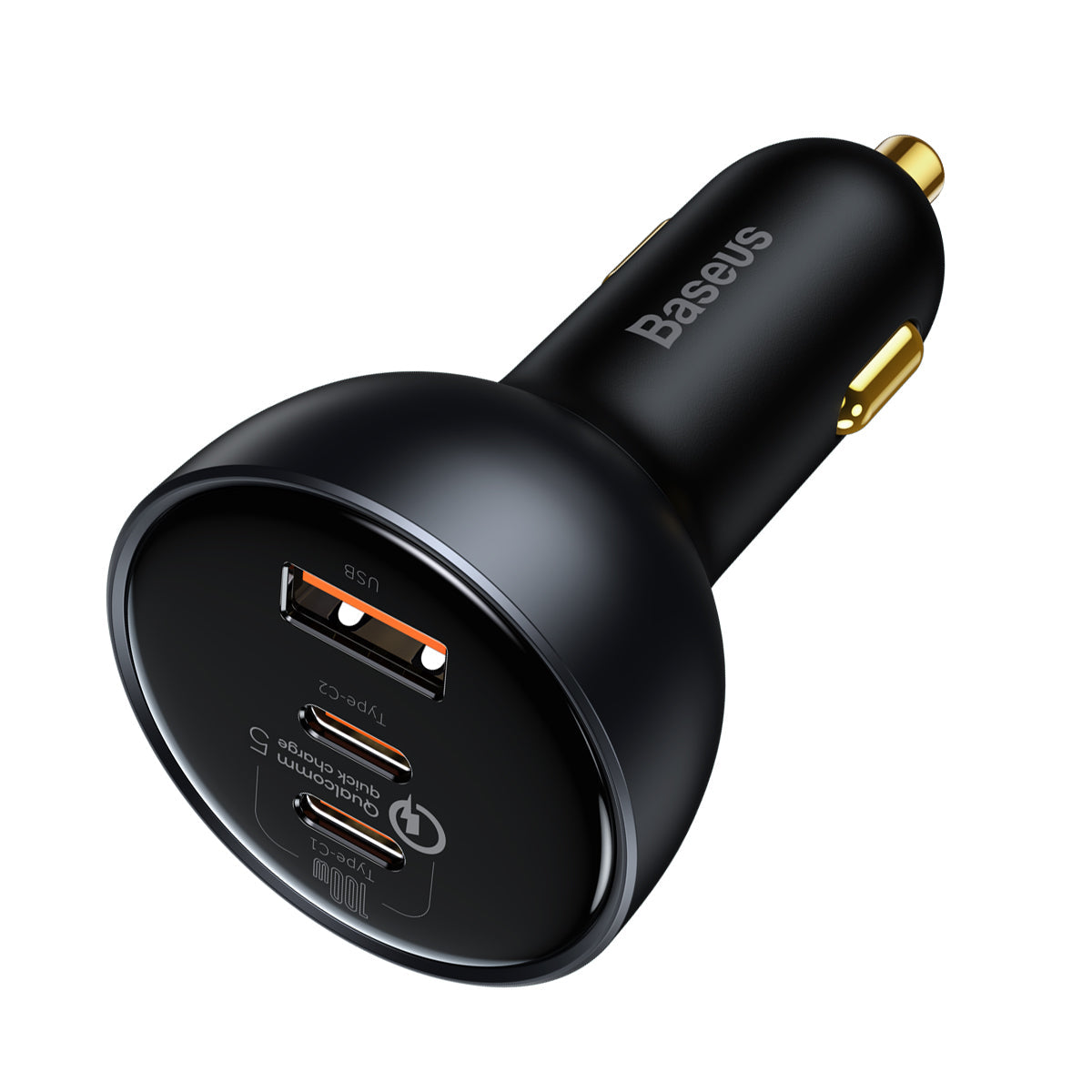 Baseus Quick Charge™ 5 Technology Multi-Port Fast Charge Car Charger C+C+U 160W