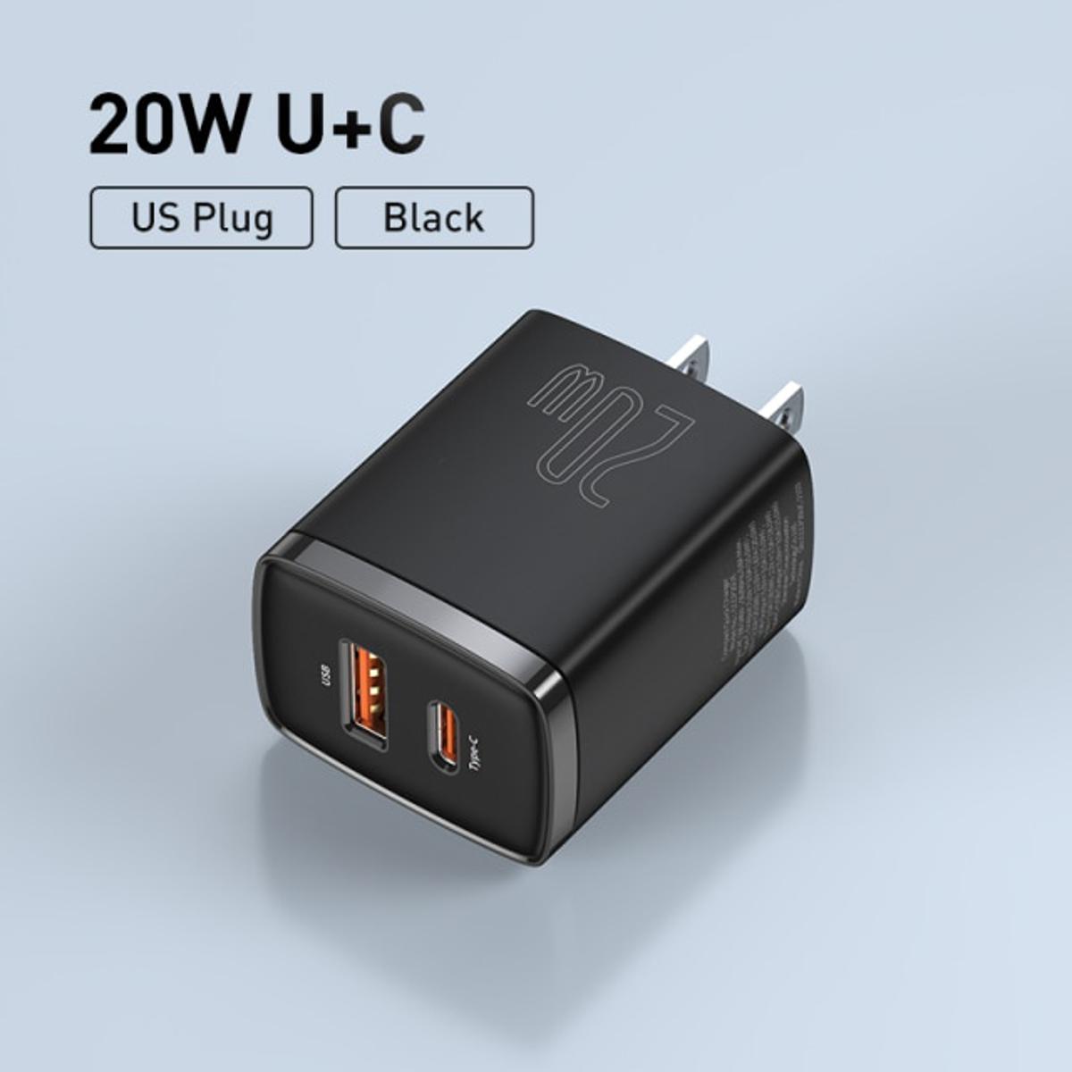 Baseus Charger Compact Super Quick U+C 20W CN