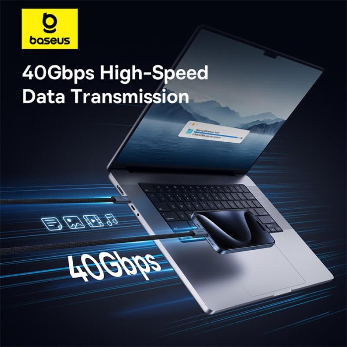 Baseus Flash Series 2 USB4 Full Featured Data Cable Type-C to Type-C 240W