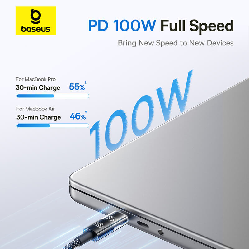 Baseus Display 2 Fast Charging Data Cable C to C 100W