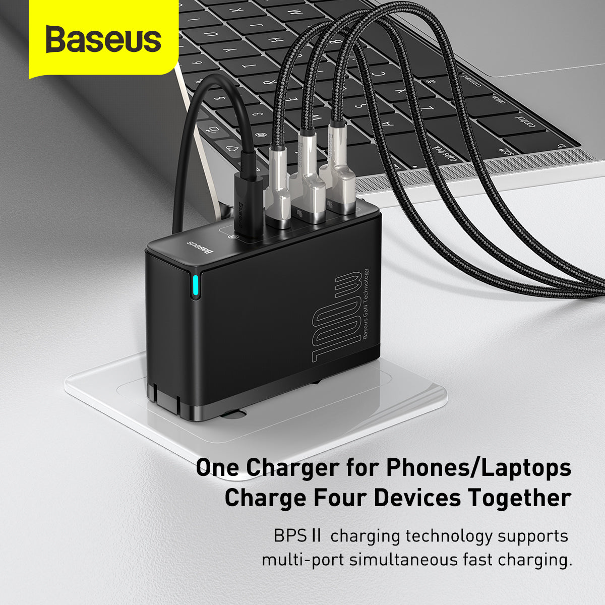 Baseus GaN2 Pro Quick Charger 2C+2U 100W CN Black