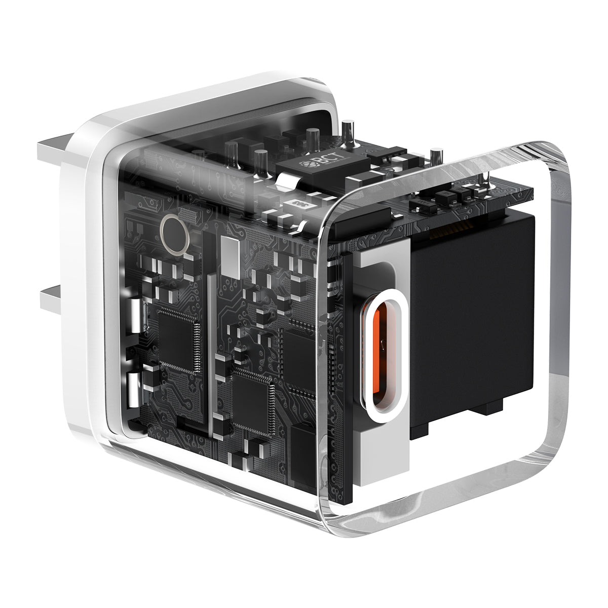 Baseus GaN5 Fast Charger 1C 20W CN Mini White With Type C To iPhone Cable