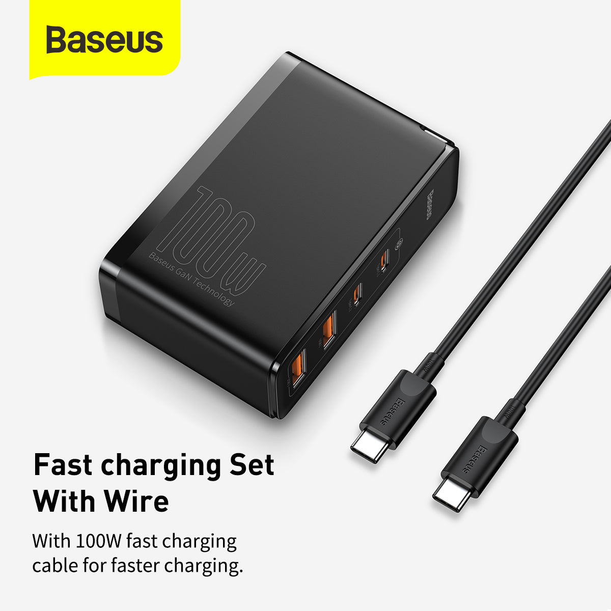 Baseus GaN2 Pro Quick Charger 2C+2U 100W CN Black